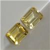 Image 1 : 6 CTS PAIR OF EMERALD CUT CITRINE 10x8 MM