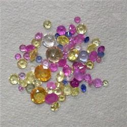 5.00 CTS LOT OF MULTICOLOR ROUND SAPPHIRES