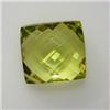 Image 1 : 15.80 CTS FANCY CITRINE BEAD 14x14 MM - TOP DRILLED