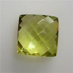 19.30 CTS FANCY CITRINE BEAD 14x14 MM - TOP DRILLED