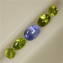 1.70 CTS MIXED LOT OF SAPPHIRE AND PERIDOT