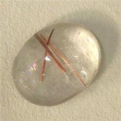 17 CTS OVAL RUTILATED QUARTZ CABOCHON 19x15 MM