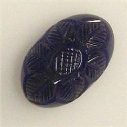 7.87 CTS CARVED IOLITE CABOCHON 15x10 MM