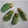Image 1 : 100+ CTS LOT OF WYOMING JADE PENDANTS WITH METAL DETAILS - DIFFERENT SIZES