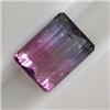 Image 1 : 5.51 CTS EMERALD CUT BICOLOR TOURMALINE 12x9 MM