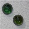 Image 1 : 2.60 CTS PAIR OF GREEN TOURMALINE CABOCHON 6 MM