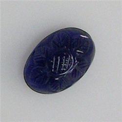 4 CTS CARVED AMETHYST CABOCHON 12x8 MM