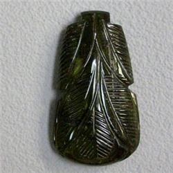 20.94 CTS CARVED TOURMALINE 32x15 MM