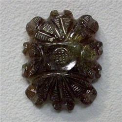 24.80 CTS CARVED TOURMALINE 23x19 MM
