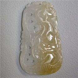 51 CTS CARVED JADE 48x23 MM