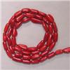 Image 1 : 7x6 MM RED BAMBOO CORAL STRAND 16 INCHES