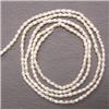 Image 1 : 1.4-1 MM WHITE FRESH WATER RICE PEARL STRING 15 INCHES 