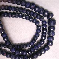 374 CTS ENHANCED BLUE SAPPHIRE STRAND 9-5 MM - 22 INCHES