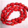 Image 1 : 11-6 MM RED BAMBOO CORAL STRAND 16 INCHES