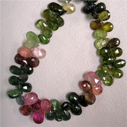 75 CTS TOURMALINE TEAR DROP STRAND 8 MM