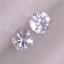 0.49 CTS PAIR OF ROUND SAPPHIRES 3 MM