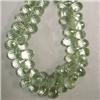 Image 1 : 240 CTS GREEN AMETHYST BRIOLETTE STRAND 11x8 MM