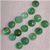 Image 1 : 8.32 CTS LOT OF ROUND EMERALD CABOCHONS - DIFFERENT SIZES