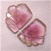 Image 1 : 19.05 CTS PAIR OF CARVED TOURMALINE 14x17 MM