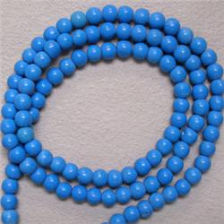 3.5 MM STABILIZED TURQUOISE STRAND - 16 INCHES