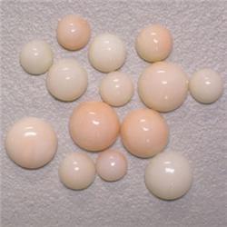 10.00 CTS LOT OF ROUND NATURAL ITALIAN CORAL CABOCHON