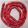 Image 1 : 8x5 MM RED BAMBOO CORAL STRAND 16 INCHES