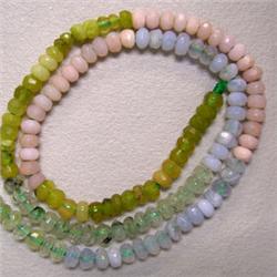 55 CTS MULTISTONE RONDELLES STRAND 3 MM