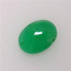 0.61 CTS OVAL EMERALD CABOCHON 7x5 MM