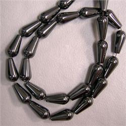 15x7 MM HEMATITE BRIOLETTE STRAND - 16 INCHES 