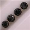 Image 1 : 0.80 CTS LOT OF 4 ROUND BLACK DIAMONDS 3.5 MM