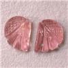 Image 1 : 5.52 CTS PAIR OF CARVED TOURMALINE 8x7 MM