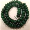 Image 1 : 500 CTS CARVED GLASS FILLED ENHANCED EMERALD STRAND - TEMPORARY CLASP