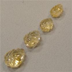 11.70 CTS LOT OF CARVED CITRINE LEAVES