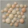 Image 1 : 20.01 CTS LOT OF ROUND NATURAL ITALIAN CORAL CABOCHON 7-4 MM