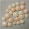 Image 1 : 20.01 CTS LOT OF ROUND NATURAL ITALIAN CORAL CABOCHON 7-4 MM