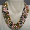 Image 1 : 7x8 MM FRESH WATER PEARL STRAND - 64 INCHES