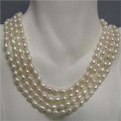7x5 MM FRESH WATER PEARL STRAND - 64 INCHES