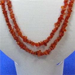 3-7 MM CARNELIAN CHIPS STRAND - 36 INCHES