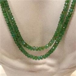 105 CTS GRADUATED EMERALD RONDELLES STRAND - INCLUDED