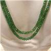 Image 1 : 105 CTS GRADUATED EMERALD RONDELLES STRAND - INCLUDED