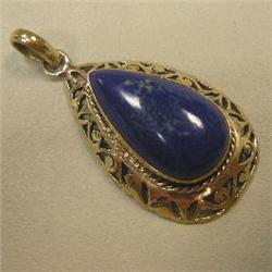 52x29 MM LAPIS LAZULI METAL PENDANT