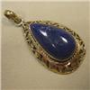 Image 1 : 52x29 MM LAPIS LAZULI METAL PENDANT