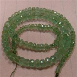 53 CTS GRADUATED EMERALD RONDELLES STRAND - INCLUDED