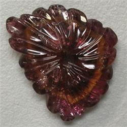 26 CTS CARVED TOURMALINE 26x20 MM