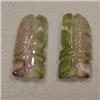 Image 1 : 14.80 CTS PAIR OF CARVED WATERMELON TOURMALINE 18x8 MM