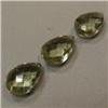 Image 1 : 30 CTS LOT OF 3 GREEN AMETHYST TEAR DROPS 16x12 MM