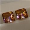 Image 1 : 8.50 CTS PAIR OF SQUARE CUT FANTASY TOPAZ 9x9 MM