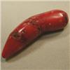 Image 1 : 39 CTS FREE FORM BAMBOO RED CORAL PIECE 37x11 MM - TOP DRILLED