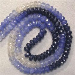 84.74 CTS SAPPHIRE RONDELLES STRAND 4 MM - 16 INCHES