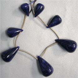 162 CTS GRADUATED SAPPHIRE BRIOLETTE STRAND 15x14 - 24x13 MM